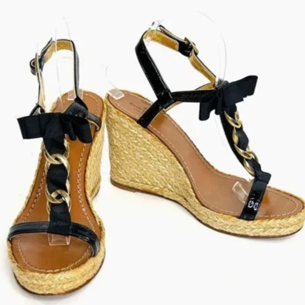 Kate Spade Patent Bow Wedge Sandal
